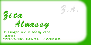 zita almassy business card